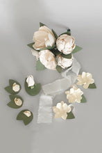 Cream Set - Bridal Bouquet, Groom's Boutonnière, Bridesmaid and Groomsman Accessories
