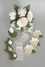 Cream Set - Bridal Bouquet, Groom's Boutonnière, Bridesmaid and Groomsman Accessories
